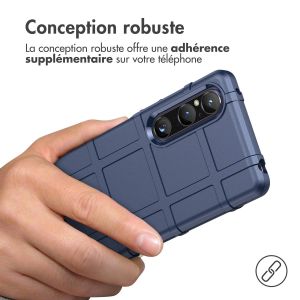 iMoshion Coque Arrière Rugged Shield Sony Xperia 1 V - Bleu foncé