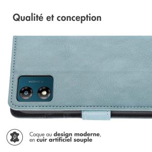 iMoshion Étui de téléphone portefeuille Luxe Motorola Moto E13 - Bleu clair