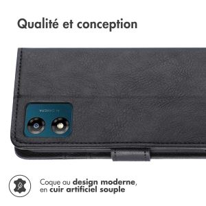 iMoshion Étui de téléphone portefeuille Luxe Motorola Moto E13 - Noir