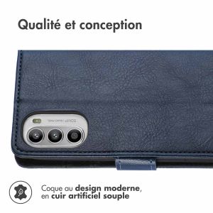 iMoshion Étui de téléphone portefeuille Luxe Motorola Moto G53 - Bleu foncé