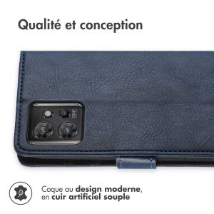 iMoshion Étui de téléphone portefeuille Luxe Motorola ThinkPhone - Bleu foncé
