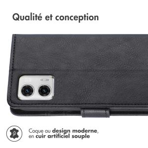 iMoshion Étui de téléphone portefeuille Luxe Motorola Moto G73 - Noir