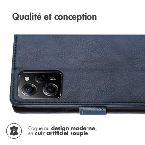 iMoshion Étui de téléphone portefeuille Luxe Xiaomi Poco X5 Pro 5G - Bleu foncé