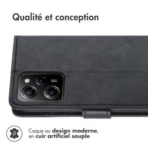 iMoshion Étui de téléphone portefeuille Luxe Xiaomi Poco X5 Pro 5G - Noir