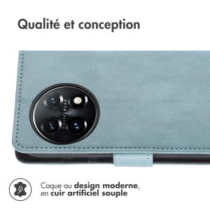 iMoshion Étui de téléphone portefeuille Luxe OnePlus 11 - Bleu clair
