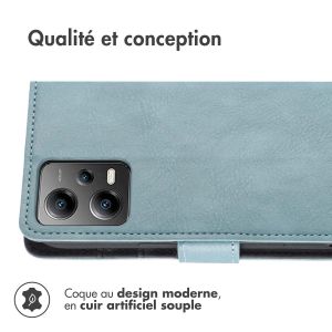 iMoshion Étui de téléphone portefeuille Luxe Xiaomi Poco X5 5G - Bleu clair