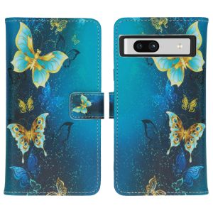 iMoshion Coque silicone design Google Pixel 7a - Blue Butterfly