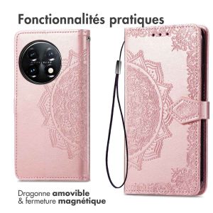 iMoshion Etui de téléphone portefeuille Mandala OnePlus 11 - Rose Dorée
