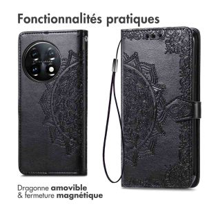 iMoshion Etui de téléphone portefeuille Mandala OnePlus 11 - Noir
