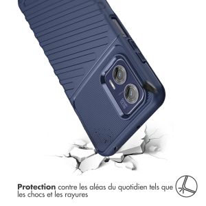 iMoshion Coque Arrière Thunder Motorola Moto G73 - Bleu foncé