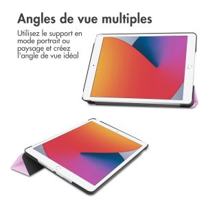 iMoshion Coque tablette Trifold iPad 9 (2021) 10.2 pouces / iPad 8 (2020) 10.2 pouces / iPad 7 (2019) 10.2 pouces - Rose