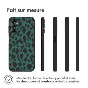 iMoshion Coque Design Samsung Galaxy A14 (5G/4G) - Léopard - Vert / Noir