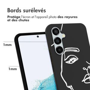 iMoshion Coque Design Samsung Galaxy A54 (5G) - Visage abstrait - Noir