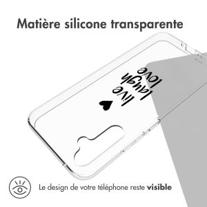 iMoshion Coque Design Samsung Galaxy A34 (5G) - Live Laugh Love - Noir