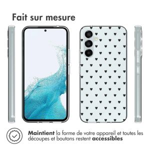 iMoshion Coque Design Samsung Galaxy A54 (5G) - Cœurs - Noir