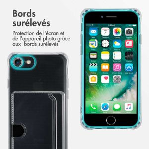 iMoshion Coque silicone avec porte-cartes iPhone SE (2022 / 2020) 8 / 7 - Transparent