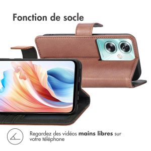 iMoshion Étui de téléphone portefeuille Luxe pour Oppo A79 - Brun
