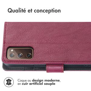 iMoshion Étui de téléphone portefeuille Luxe Samsung Galaxy S20 FE - Bordeaux