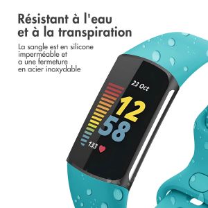 iMoshion Bracelet silicone Fitbit Charge 5 / Charge 6 - Taille S - Turquoiose