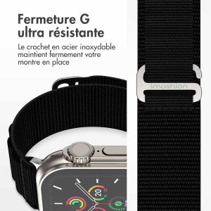 iMoshion Bracelet en nylon Alpine Apple Watch Series 1-9 / SE - 38/40/41 mm - Noir