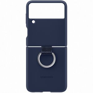 Samsung Original Coque en silicone Ring Galaxy Z Flip 3 - Navy