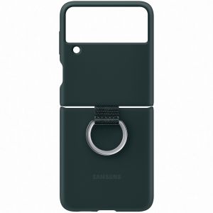 Samsung Original Coque en silicone Ring Galaxy Z Flip 3 - Green