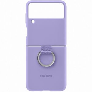 Samsung Original Coque en silicone Ring Galaxy Z Flip 3 - Lavender