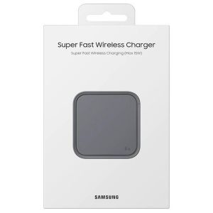 Samsung ﻿Wireless Charger Pad - Chargeur sans fil - Avec adaptateur et câble de charge - 15 Watt - Noir