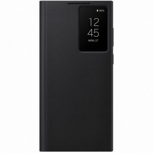 Samsung Original étui de téléphone portefeuille Clear View Galaxy S22 Ultra - Black