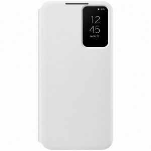 Samsung Original étui de téléphone portefeuille Clear View Galaxy S22 Plus - White