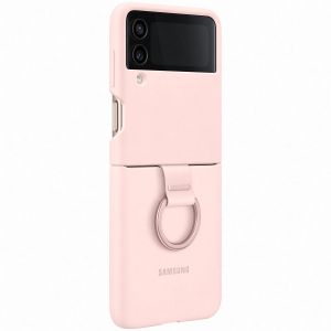 Samsung Original Coque en silicone Ring Galaxy Z Flip 4 - Pink