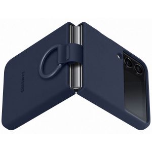 Samsung Original Coque en silicone Ring Galaxy Z Flip 4 - Navy