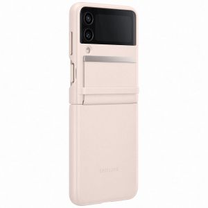 Samsung Original Coque en cuir Galaxy Z Flip 4 - Peach