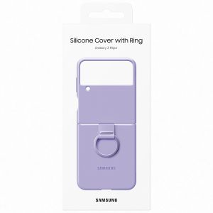 Samsung Original Coque en silicone Ring Galaxy Z Flip 4 - Bora Purple