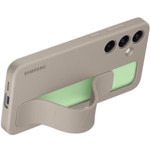 Samsung Coque arrière originale Standing Grip Galaxy S24 Plus - Taupe
