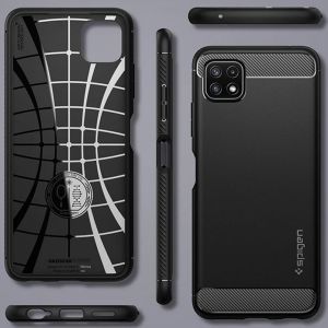 Spigen Coque Rugged Armor Samsung Galaxy A22 (5G) - Noir