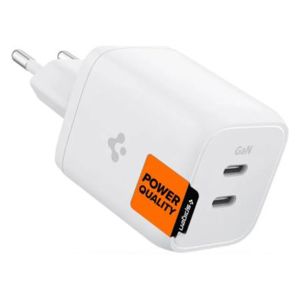Spigen Chargeur PowerArc 65 Watt GaN - Chargeur USB-C rapide - Blanc 