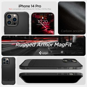 Spigen Coque Rugged Armor MagSafe iPhone 14 Pro Max- Noir