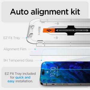 Spigen Protection d'écran en verre trempé GLAStR Fit + Applicator iPhone 14 Pro Max