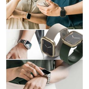 Ringke Style de lunette Apple Watch Series 7 / 8 / 9 - 45 mm - Matte Curve Gold