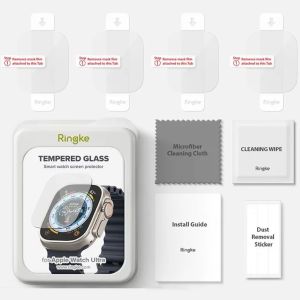 Ringke Tempered Glass Protection d'écran 4-pack Apple Watch Ultra (2) - 49 mm 