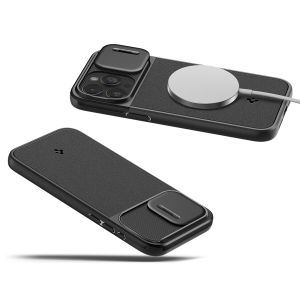 Spigen ﻿Optik Armor MagSafe iPhone 15 Pro Max - Noir