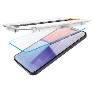 Spigen Protection d'écran en verre trempé GLAStR Fit + Applicator iPhone 15 Pro Max