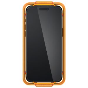 Spigen Protection d'écran en verre trempé AlignMaster Cover 2 Pack iPhone 15 Pro - Noir