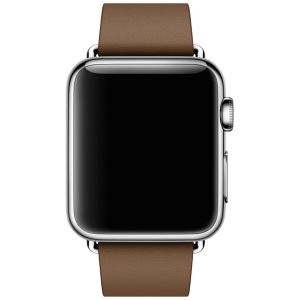 Apple Leather Band Modern Buckle Apple Watch Series 1-9 / SE - 38/40/41 mm - Taille M - Brun