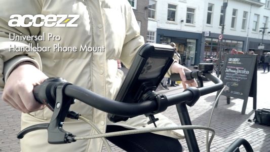 Accezz Support de téléphone pour vélo Pro - Universel - avec étui - Noir