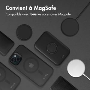 Accezz Coque Givrée Robuste avec MagSafe iPhone 14 - Noir