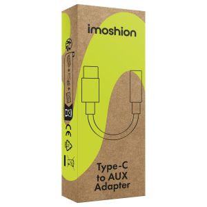 iMoshion ﻿Adaptateur AUX - Adaptateur audio USB-C vers 3,5 mm / Jack - USB-C mâle vers AUX femelle - Noir