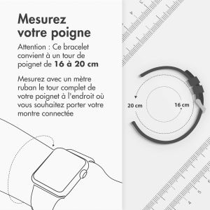 iMoshion Bracelet en silicone⁺ Apple Watch Series 1-9 / SE / Ultra (2) - 42/44/45/49 mm - Noir - Taille M/L