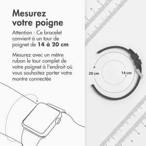 iMoshion Bracelet magnétique en silicone pour l'Apple Watch Apple Watch Series 1-9 / SE / Ultra (2) - 42/44/45/49 mm - Bleu / Blanc